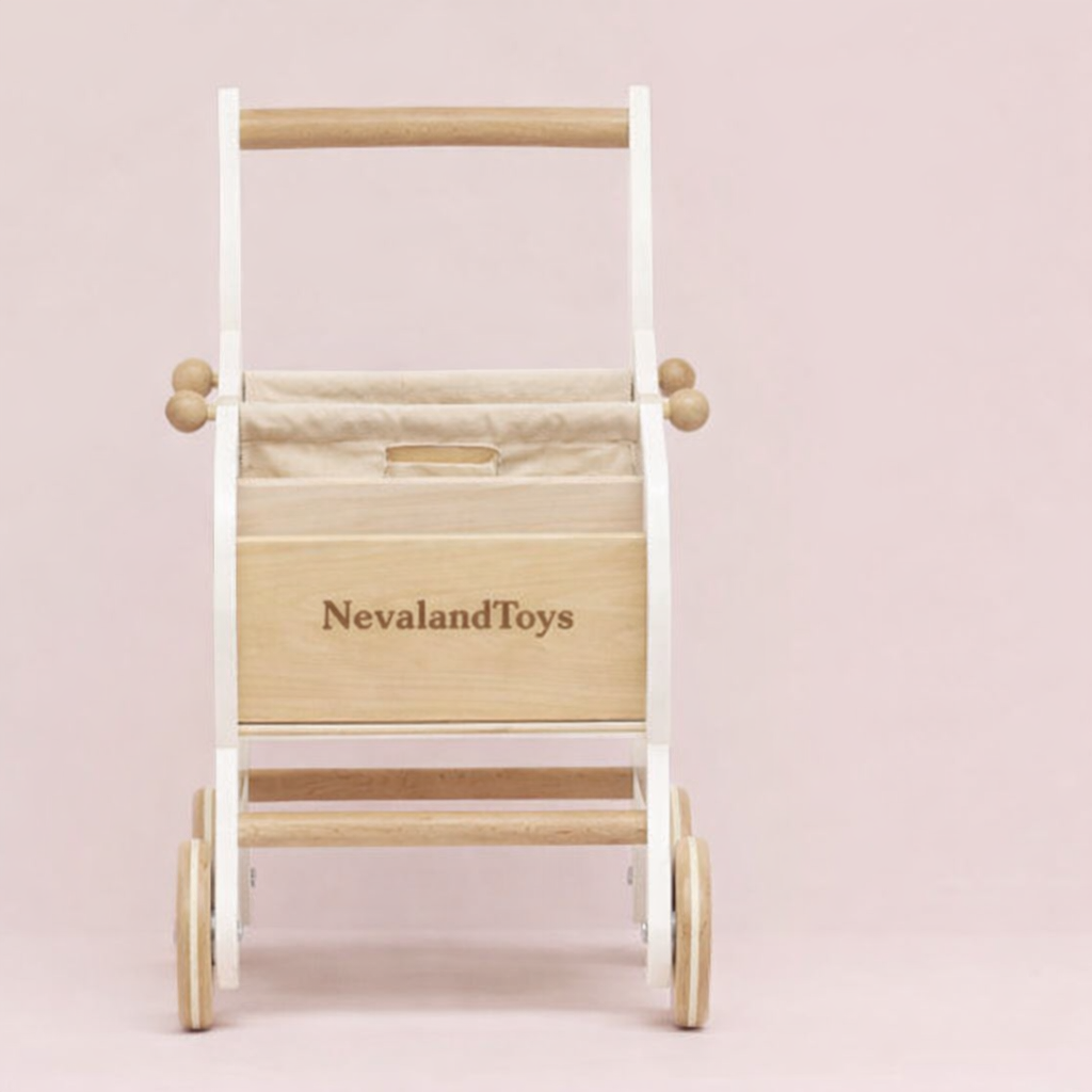 NevalandToys Natural Montessori Push Walker for Toddlers