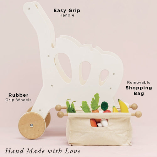 NevalandToys Natural Montessori Push Walker for Toddlers